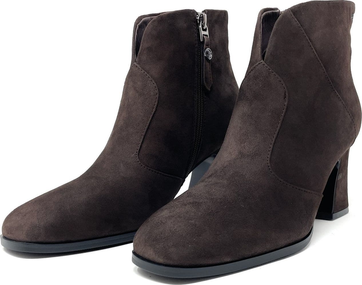Janet & Janet tronchetti donna in camoscio dark brown J-1312 - 2