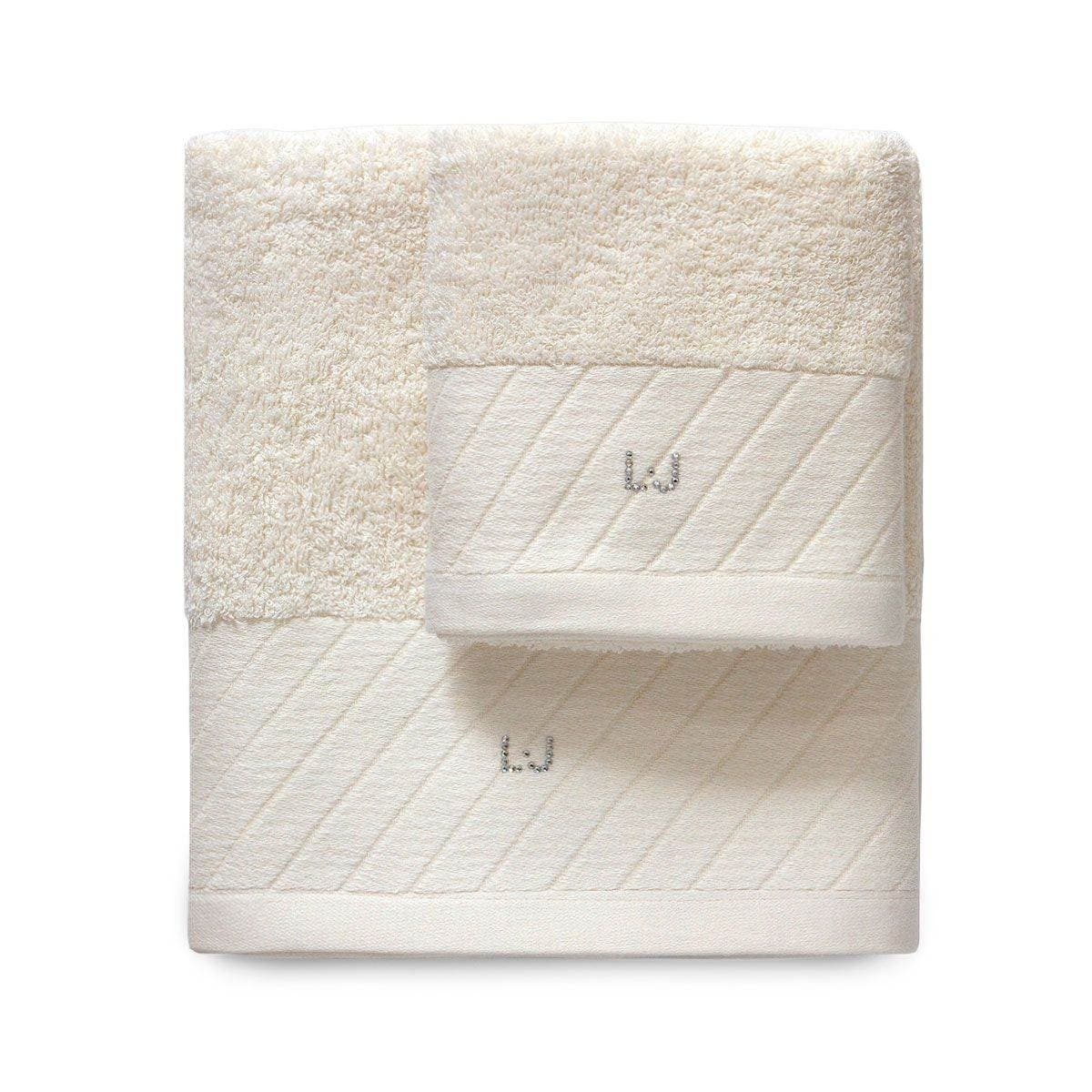 Asciugamani Lurex L.L ! Art. LB965B  coppia  Viso + Bidet in Spugna di Puro Cotone - 8