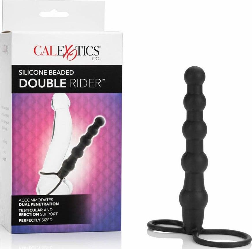CalExotics Silicone Beaded Double Rider 15,2 cm Doppia Stimolazione - 9