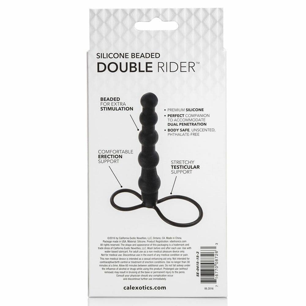 CalExotics Silicone Beaded Double Rider 15,2 cm Doppia Stimolazione - 10