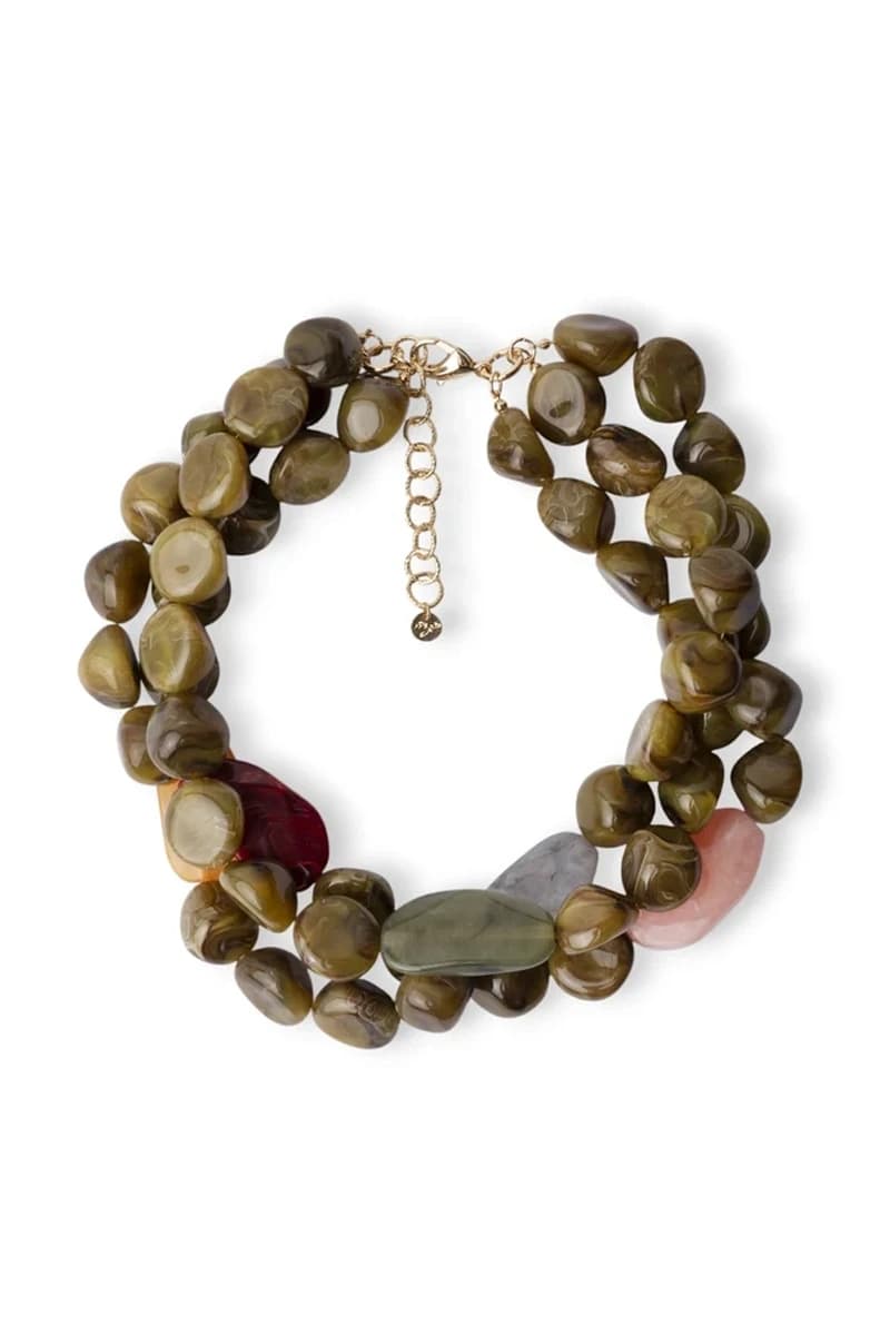 Collana girocollo con pietre grandi verde | MYA ACCESSORIES - 2