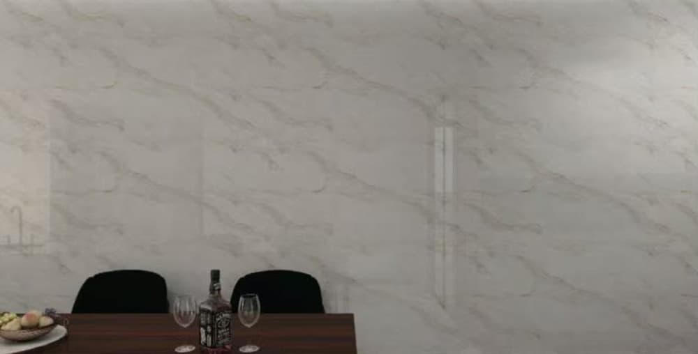 PANNELLO ADESIVO EFFETTO MARMO BIANCO CHAMPAGNE 120X300CM PARETI PARASCHIZZI STANZA CLS-056 - 2