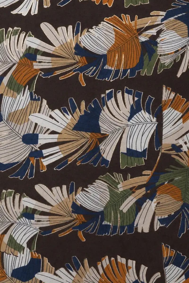 Sciarpa in viscosa e cotone 90 x 180 cm marrone | MYA ACCESSORIES - 2