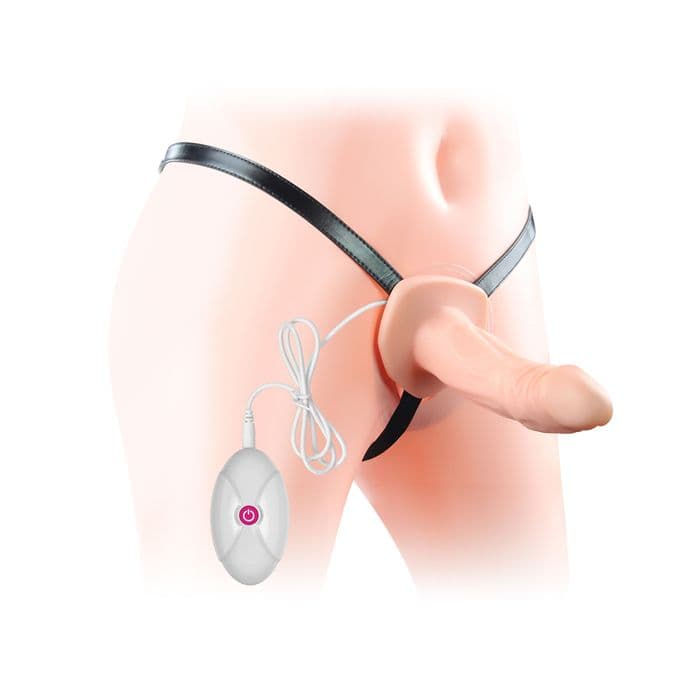Strap On Cavo Vibrante Lovetoy 16,5 cm Harness Regolabile 10 Vibrazioni - 5