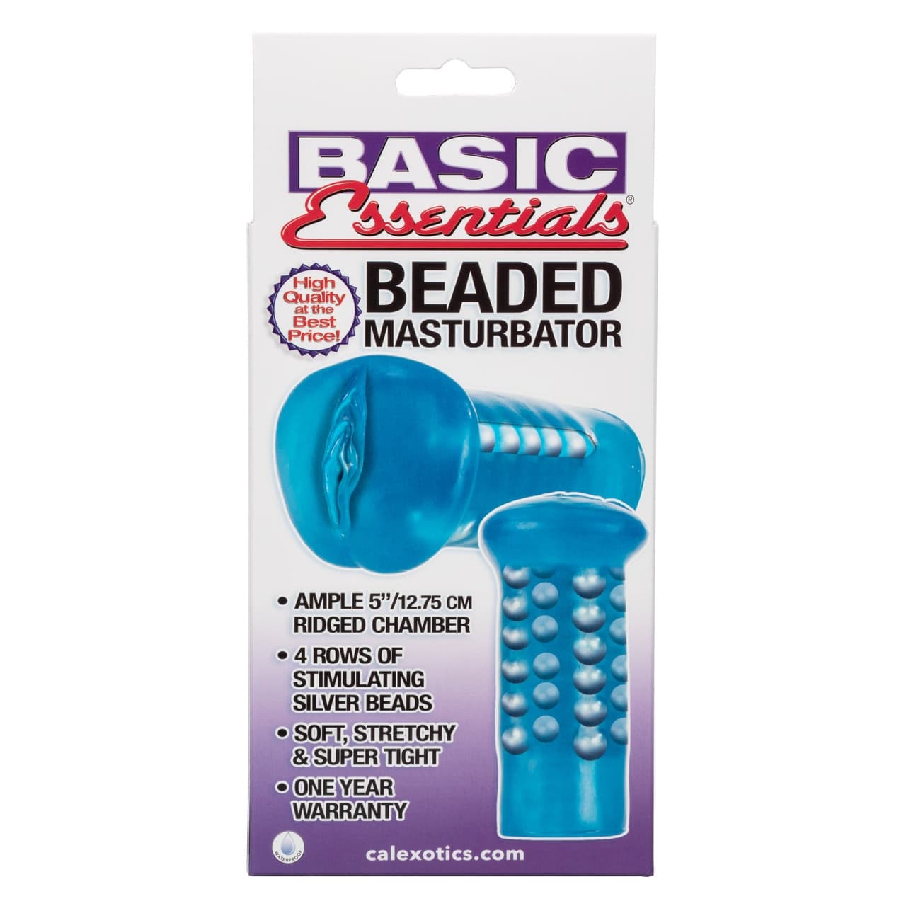 Masturbatore Uomo CalExotics Basic Essentials TPR 12,7 cm con Sfere - 4