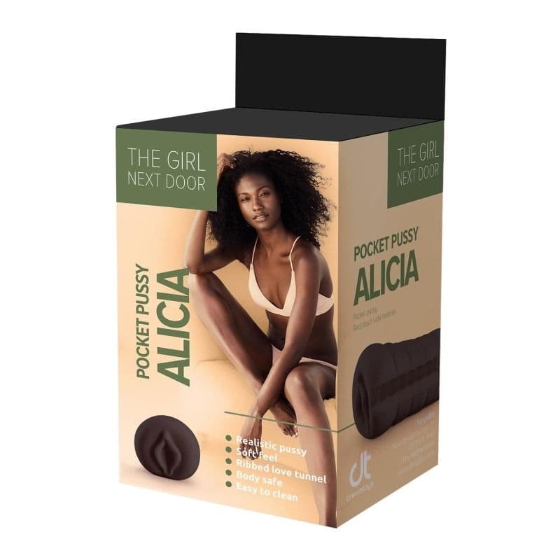 Masturbatore Uomo Dreamtoys Alicia TPE Nero 10,5 cm Texturizzato - 4