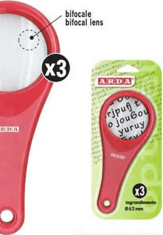 Arda - Lente di ingrandimento bifocale con corpo il plastica 62 mm - 3