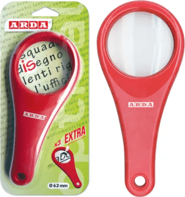 Arda - Lente di ingrandimento bifocale con corpo il plastica 62 mm - 5