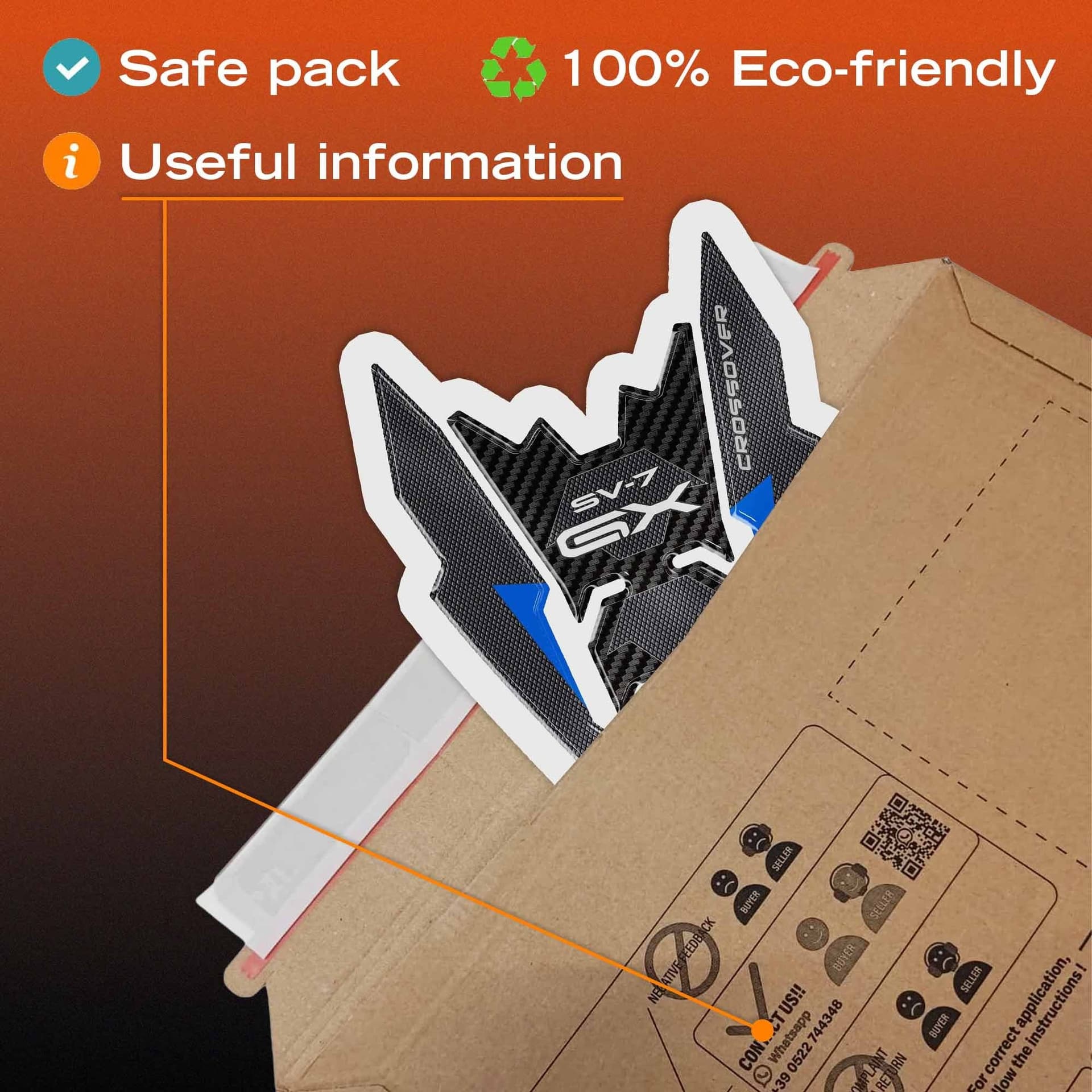 Adesivo Protezione Paraserbatoio moto compatibile con Suzuki SV-7 GX 2026 - 12