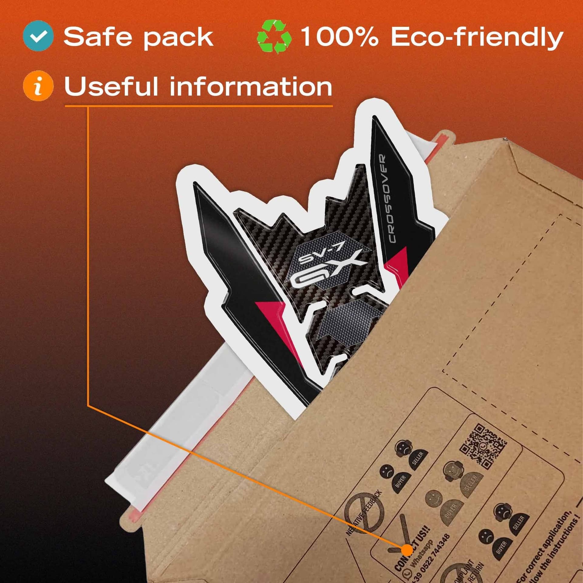 Adesivo Protezione Paraserbatoio moto compatibile con Suzuki SV-7 GX 2026 - 18