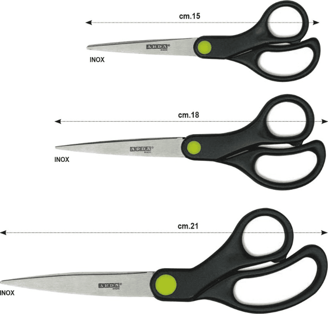 Arda - Forbici Re-Generation Black is the New Green con Lame in Acciaio Inox da  21 cm - 2