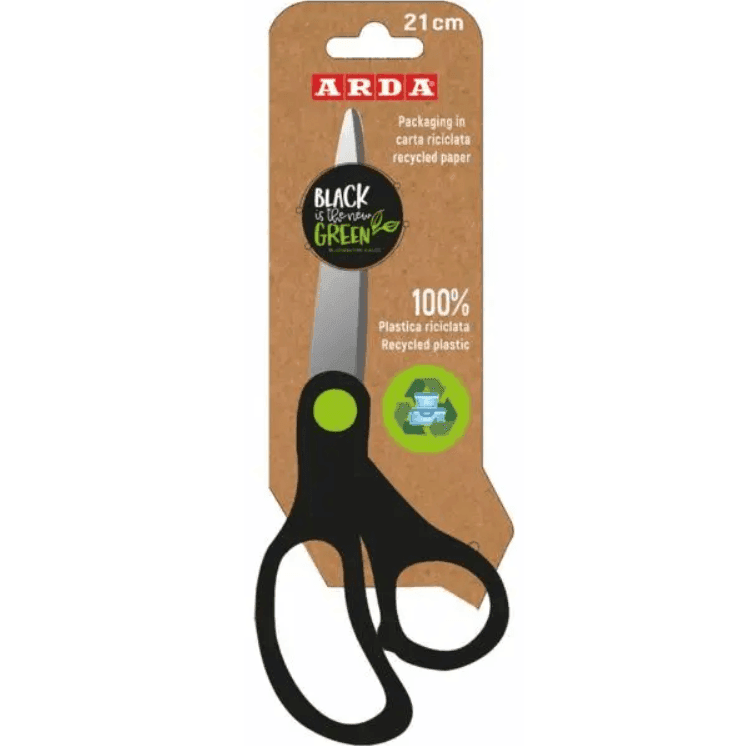 Arda - Forbici Re-Generation Black is the New Green con Lame in Acciaio Inox da  21 cm - 4