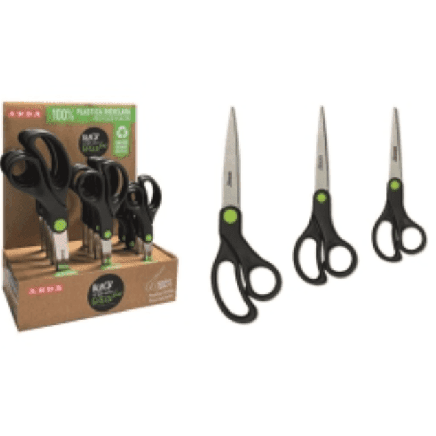 Arda - Forbici Re-Generation Black is the New Green con Lame in Acciaio Inox da  21 cm - 5