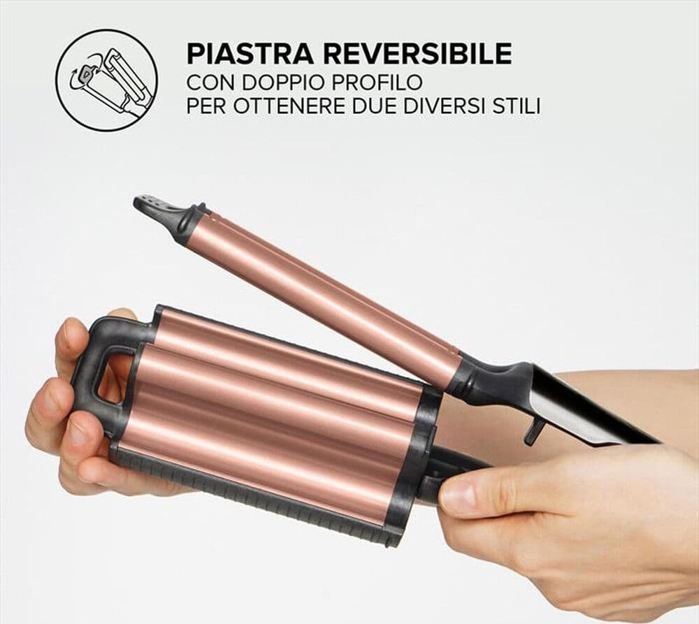 PIASTRA PER CAPELLI IN CERAMICA FUNZIONE 2IN1 GIREVOLE PER STYLER A ONDE LARGHE O STRETTE - 3