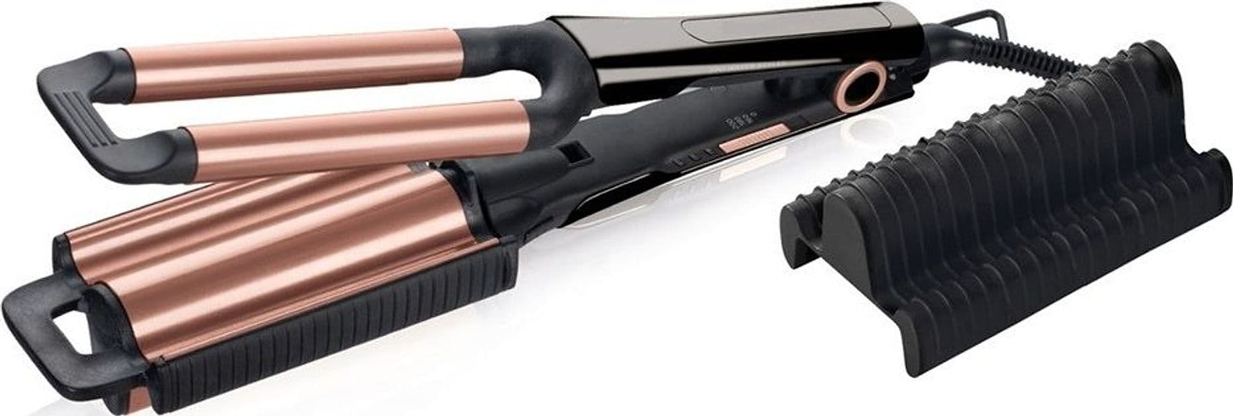 PIASTRA PER CAPELLI IN CERAMICA FUNZIONE 2IN1 GIREVOLE PER STYLER A ONDE LARGHE O STRETTE - 6
