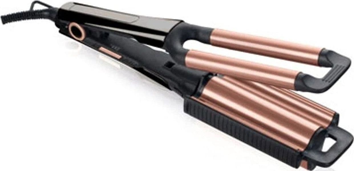 PIASTRA PER CAPELLI IN CERAMICA FUNZIONE 2IN1 GIREVOLE PER STYLER A ONDE LARGHE O STRETTE - 8