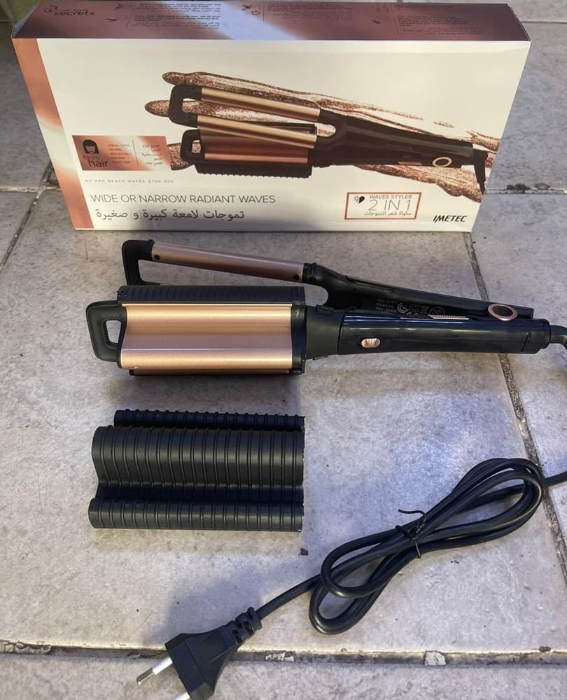 PIASTRA PER CAPELLI IN CERAMICA FUNZIONE 2IN1 GIREVOLE PER STYLER A ONDE LARGHE O STRETTE - 9