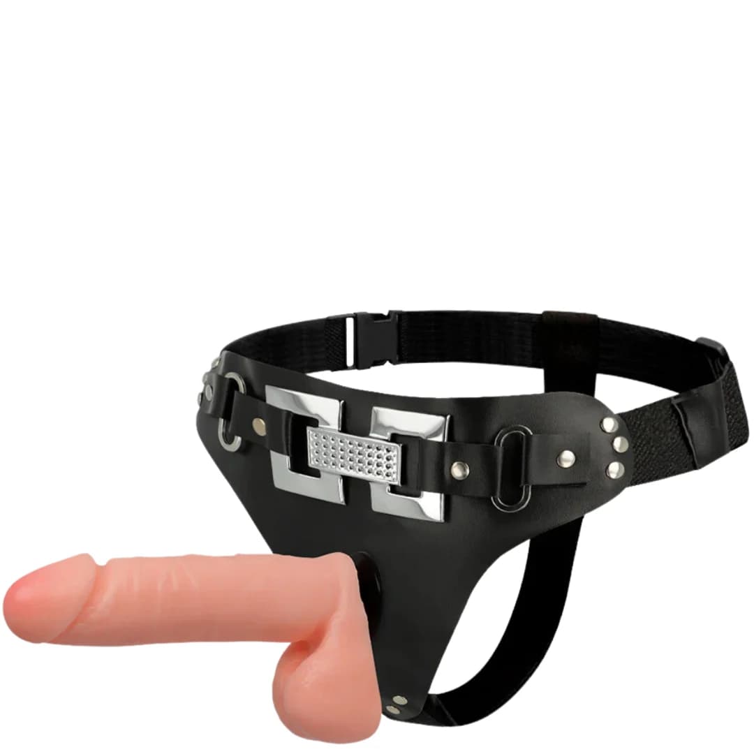 Strap On Vibrante Harness Attraction David 18 cm con Cinturino Regolabile - 4