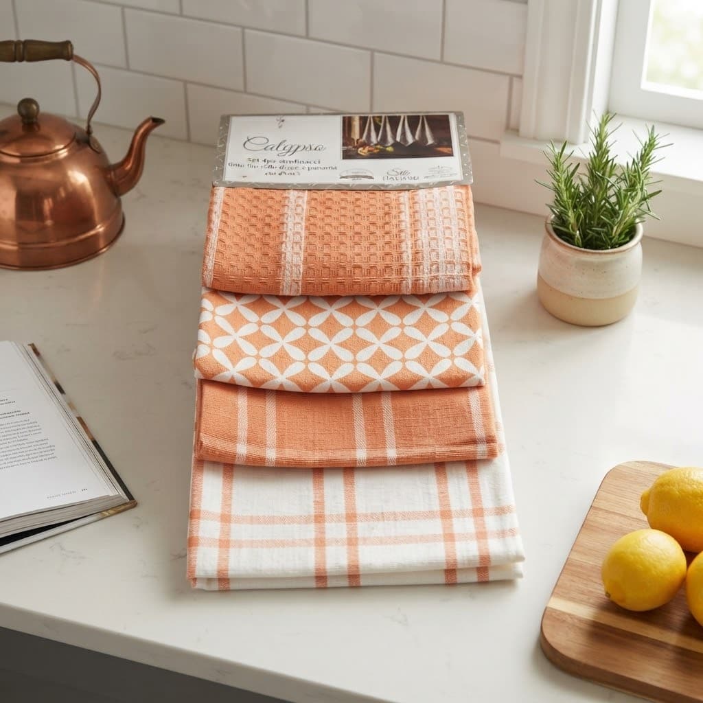 Set 4 Strofinacci Calypso Preziosa in Panama 50×70 cm - 1