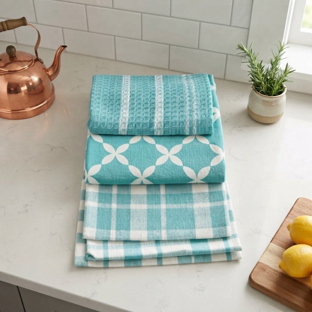 Set 4 Strofinacci Calypso Preziosa Home in Panama 100% Cotone 50×70 cm - 7