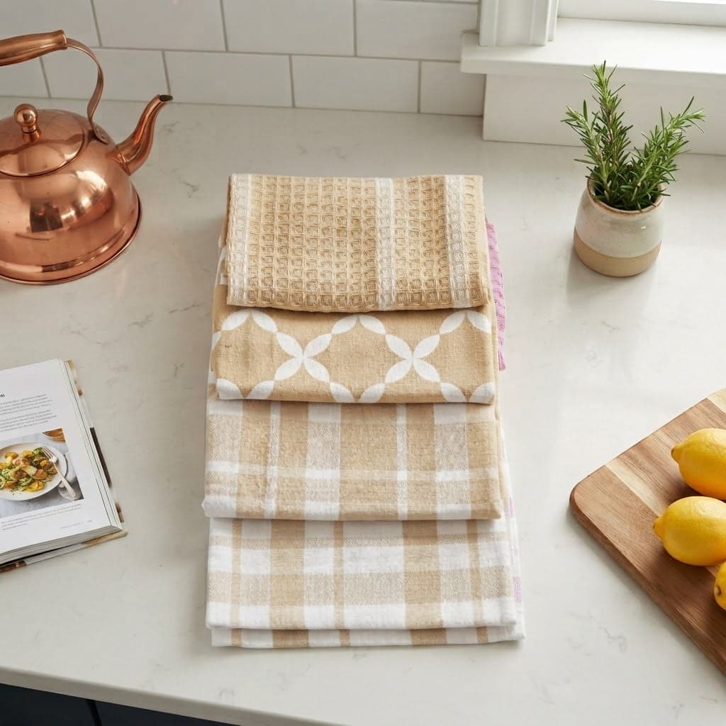 Set 4 Strofinacci Calypso Preziosa Home in Panama 100% Cotone 50×70 cm - 2