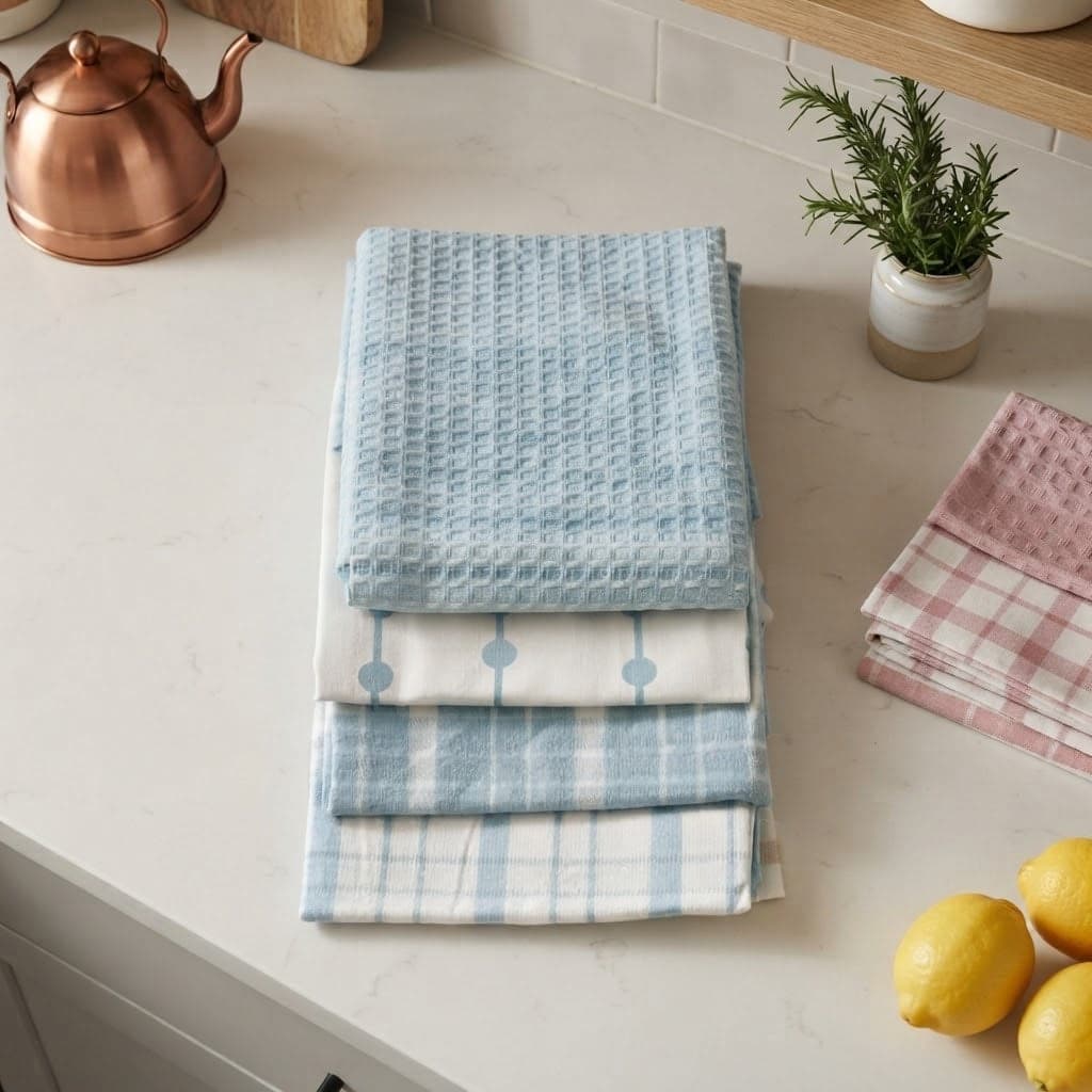 Set 4 Strofinacci Calypso Preziosa in Panama Stampato 50×70 cm - 6