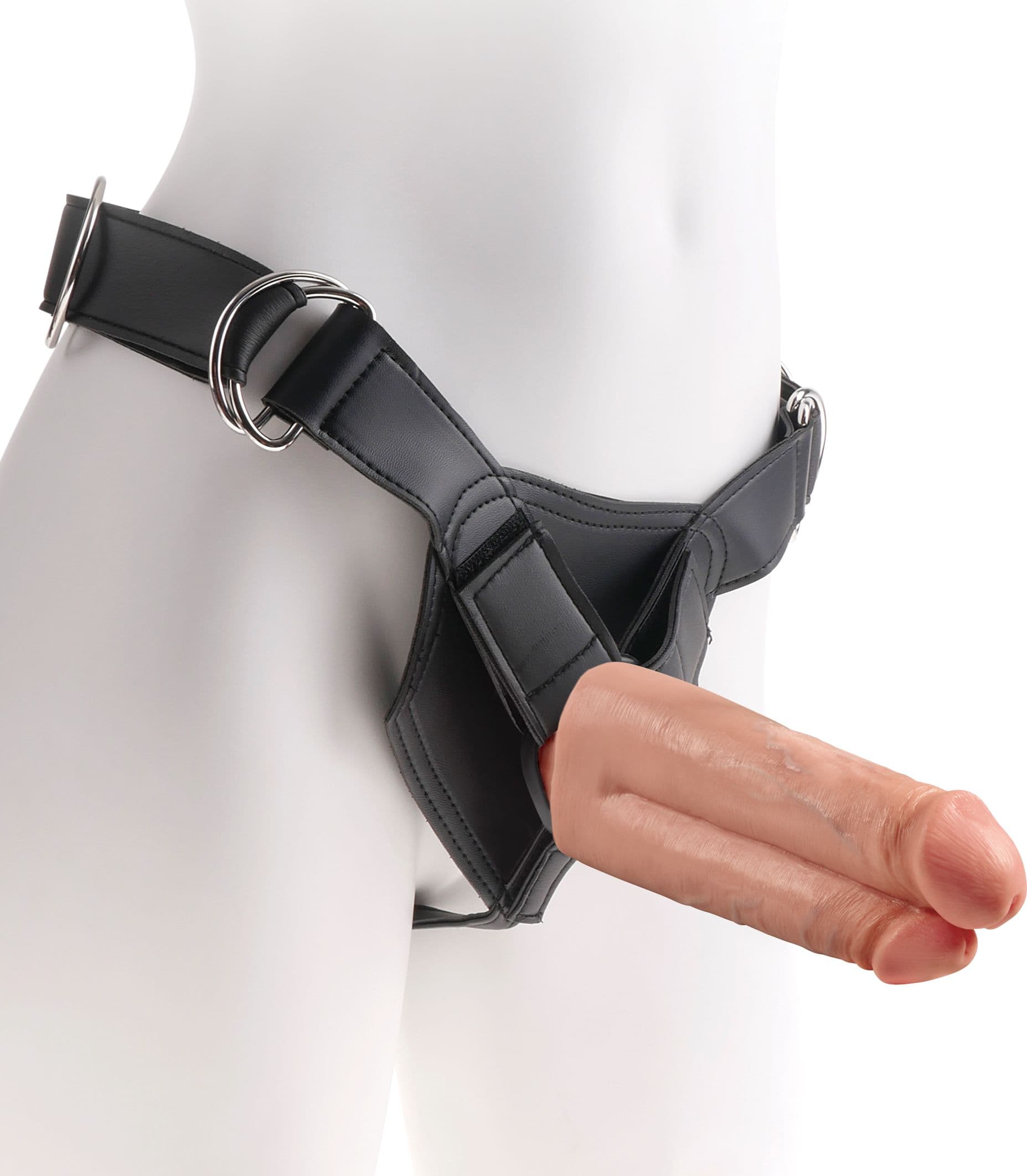 Strap On Pipedream King Cock 17,8 cm Doppio Dildo con Harness Regolabile - 2