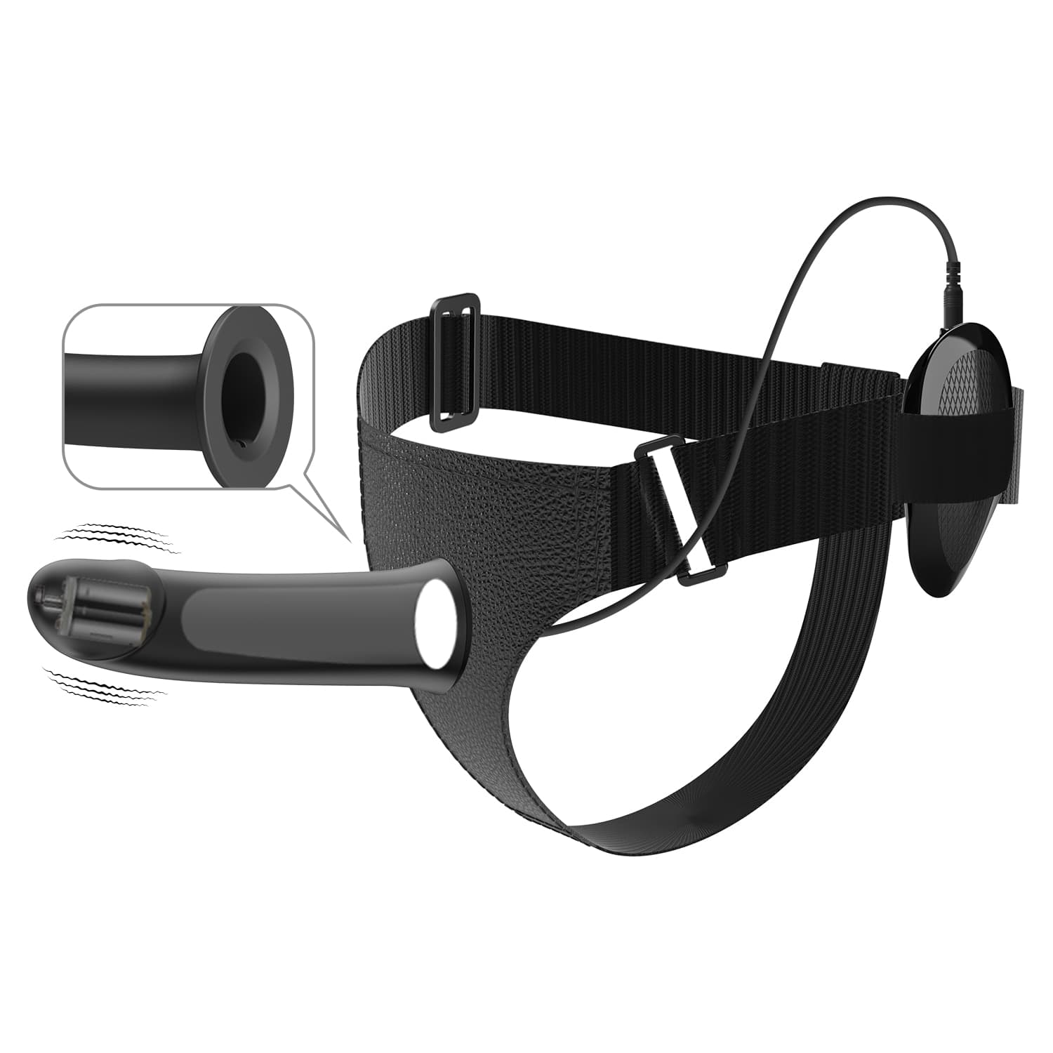 Strap On Vibrante Pretty Love Vito 17,3 cm Silicone Nero con Harness - 4