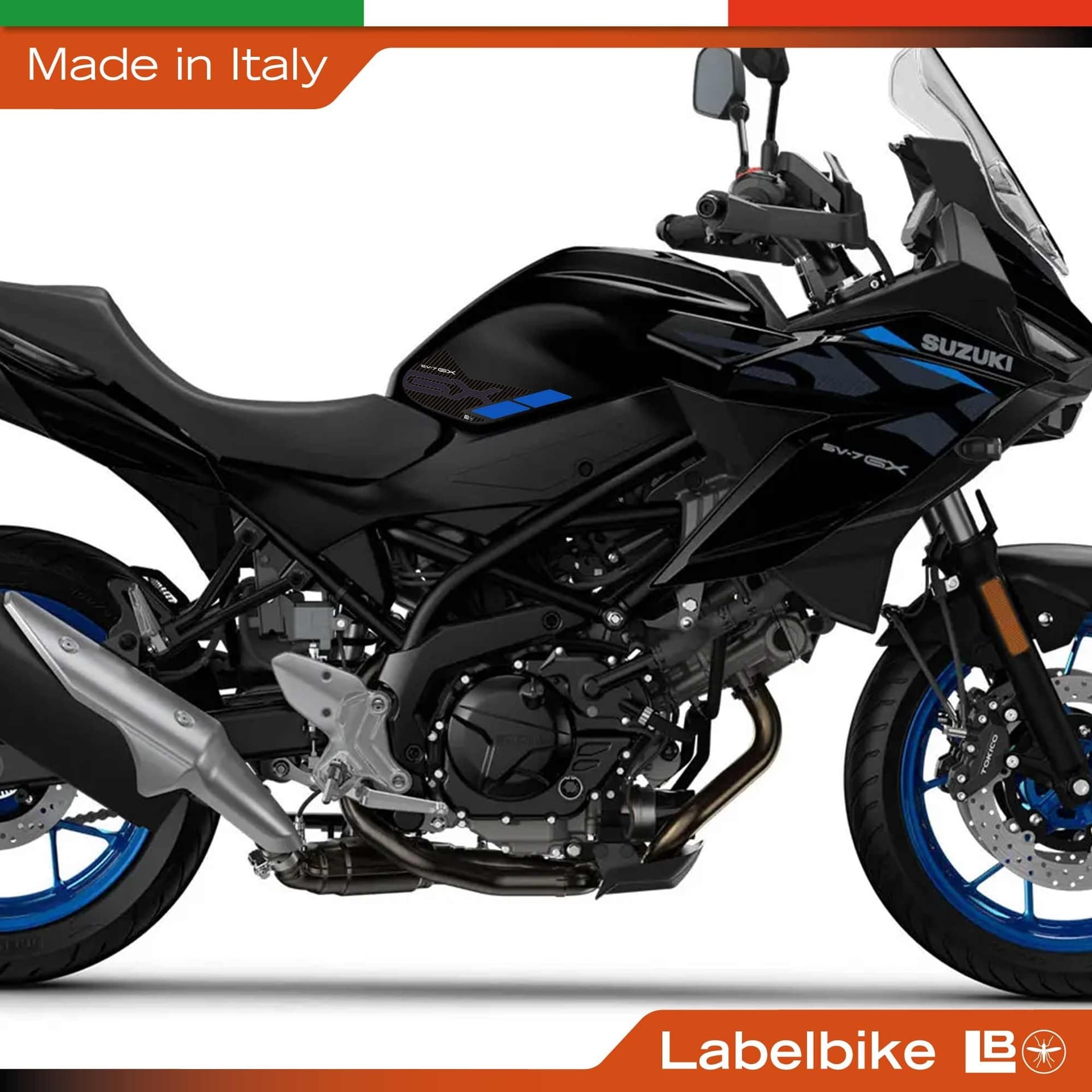 Adesivi 3D Laterali serbatoio moto compatibile con Suzuki SV-7 GX 2026 - 11