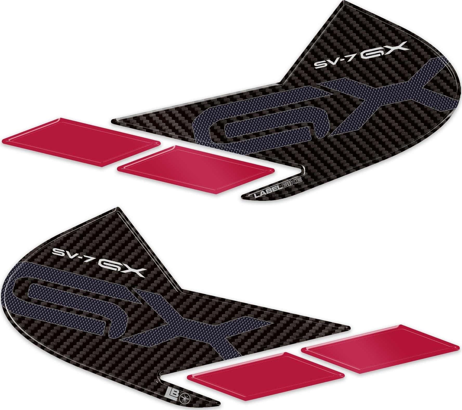 Adesivi 3D Laterali serbatoio moto compatibile con Suzuki SV-7 GX 2026 - 16