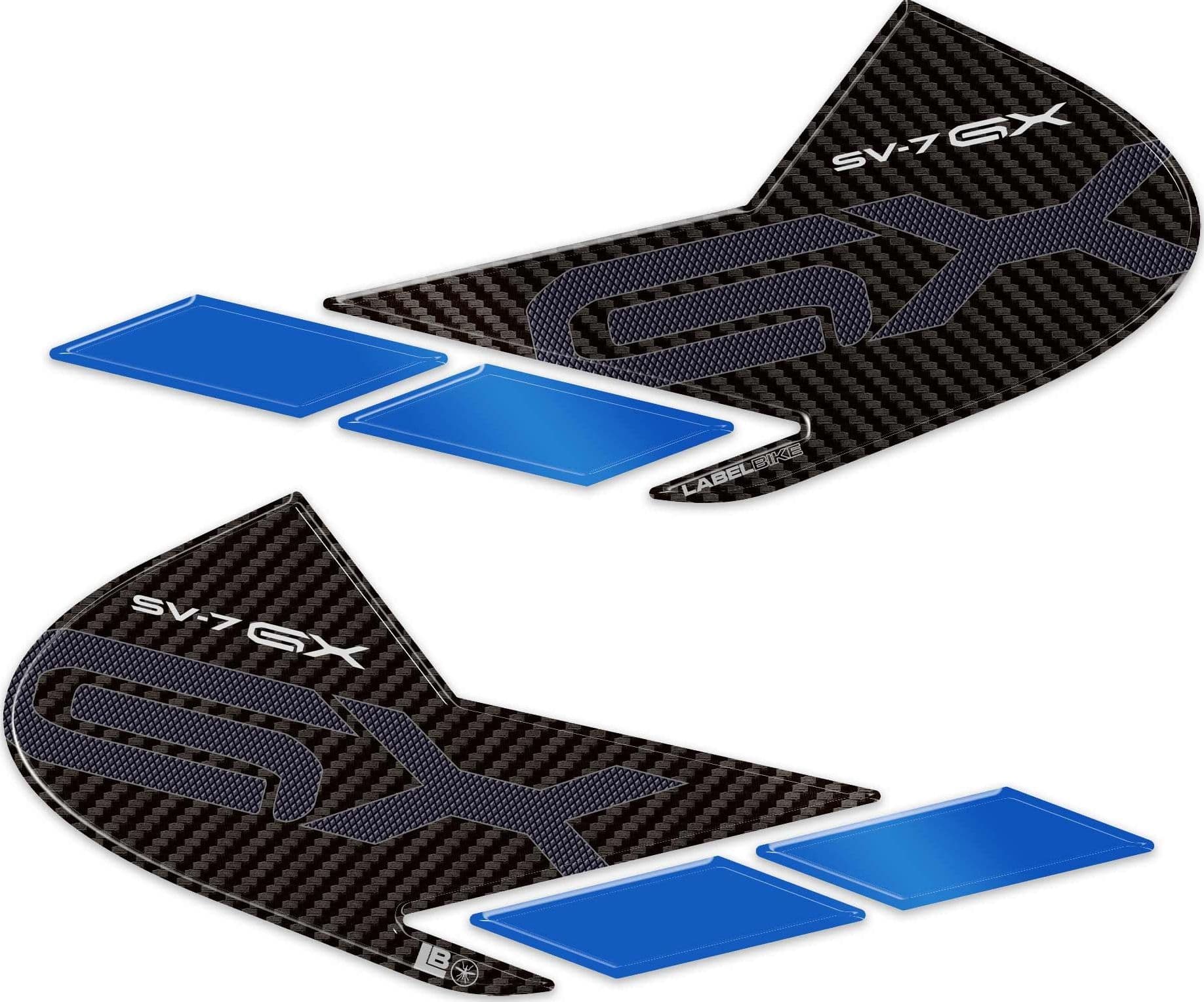 Adesivi 3D Laterali serbatoio moto compatibile con Suzuki SV-7 GX 2026 - 9