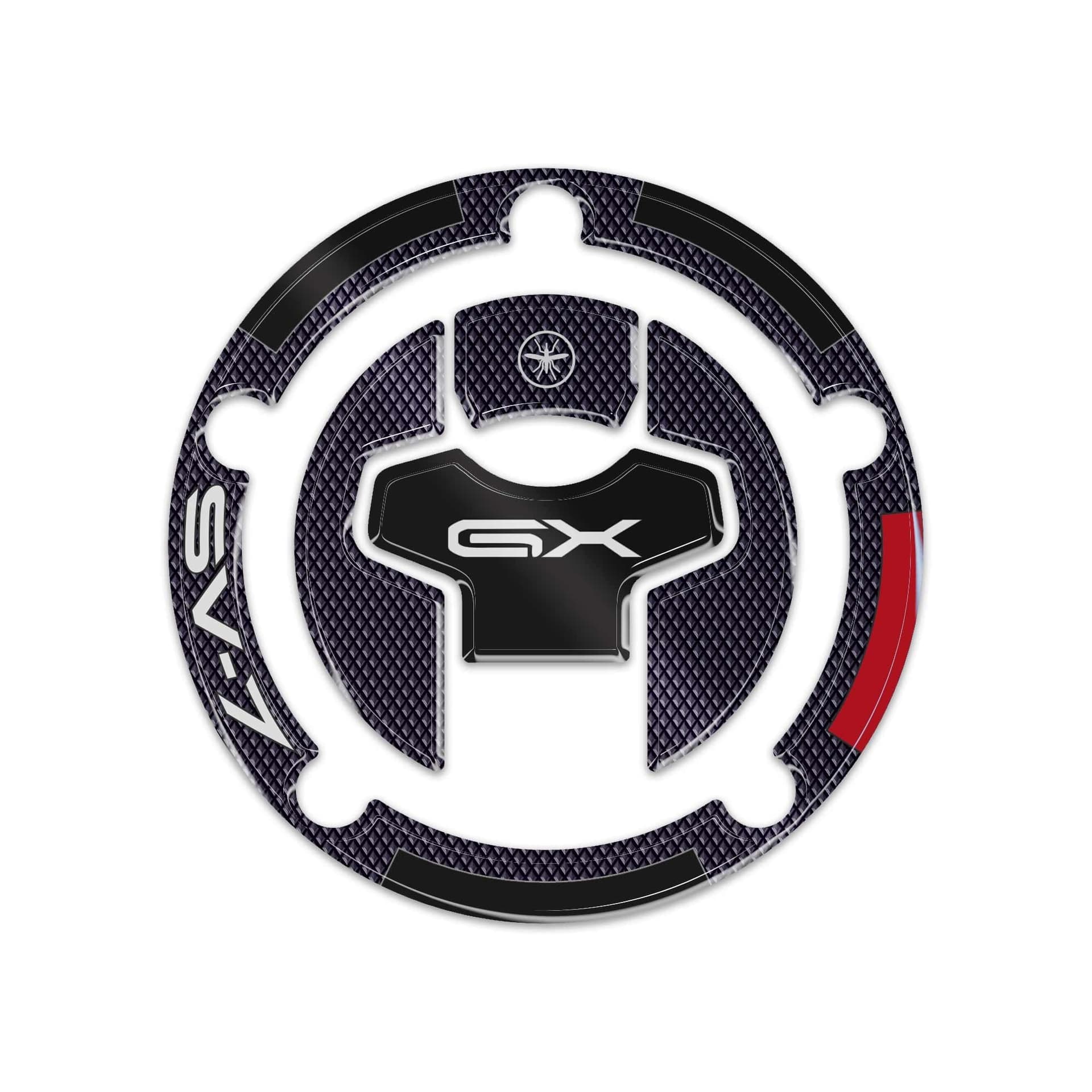 Adesivo 3D Tappo serbatoio moto compatibile con Suzuki SV-7 GX 2026 - 12