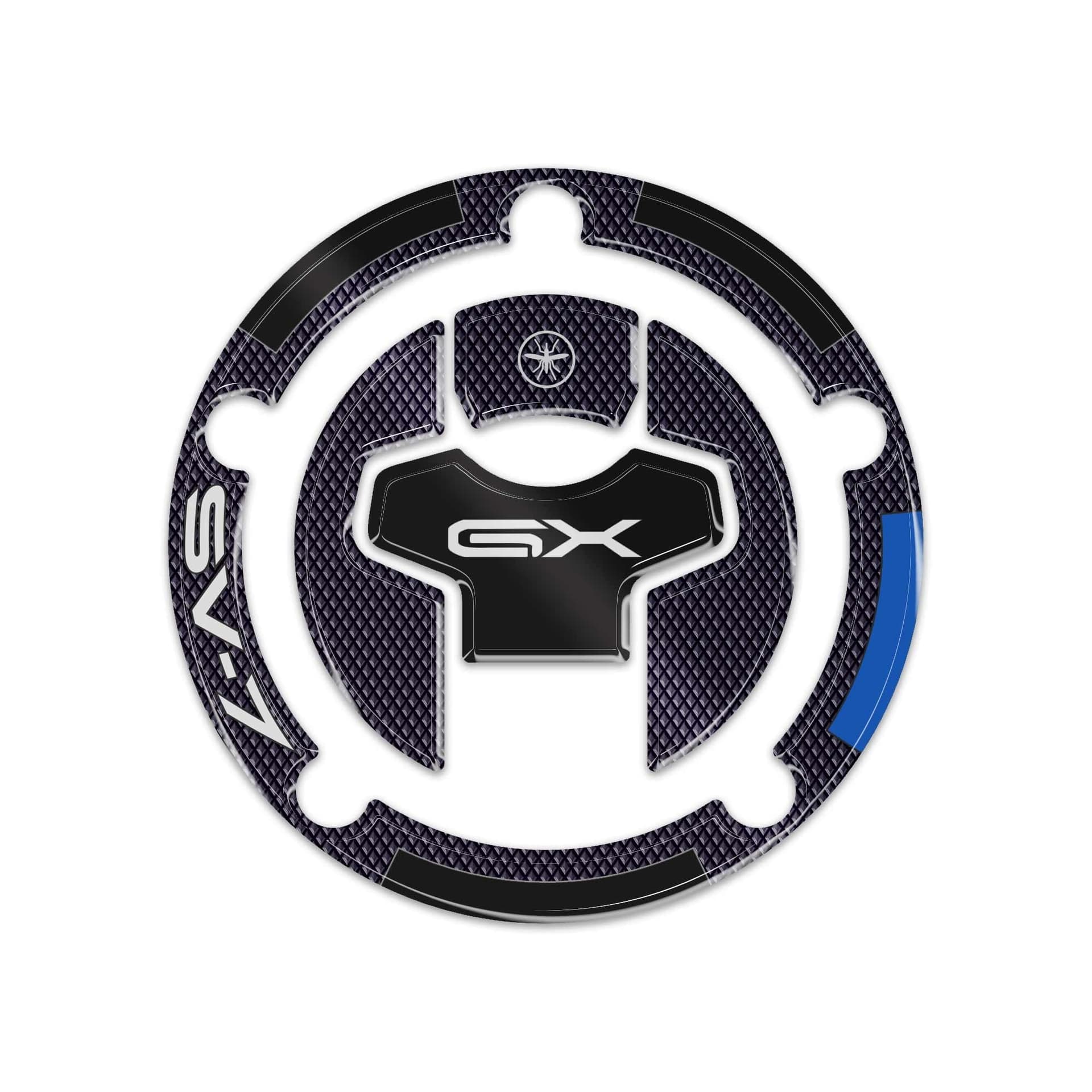 Adesivo 3D Tappo serbatoio moto compatibile con Suzuki SV-7 GX 2026 - 7