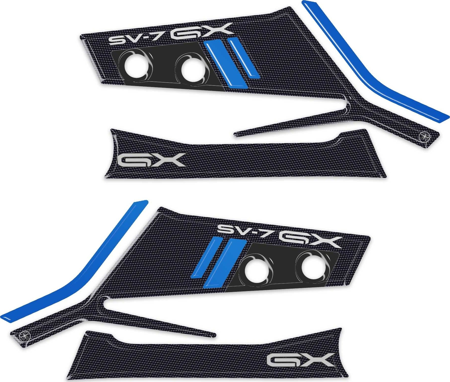 Adesivi 3D Protezioni Paramani moto compatibile con Suzuki SV-7 GX 2026 - 2
