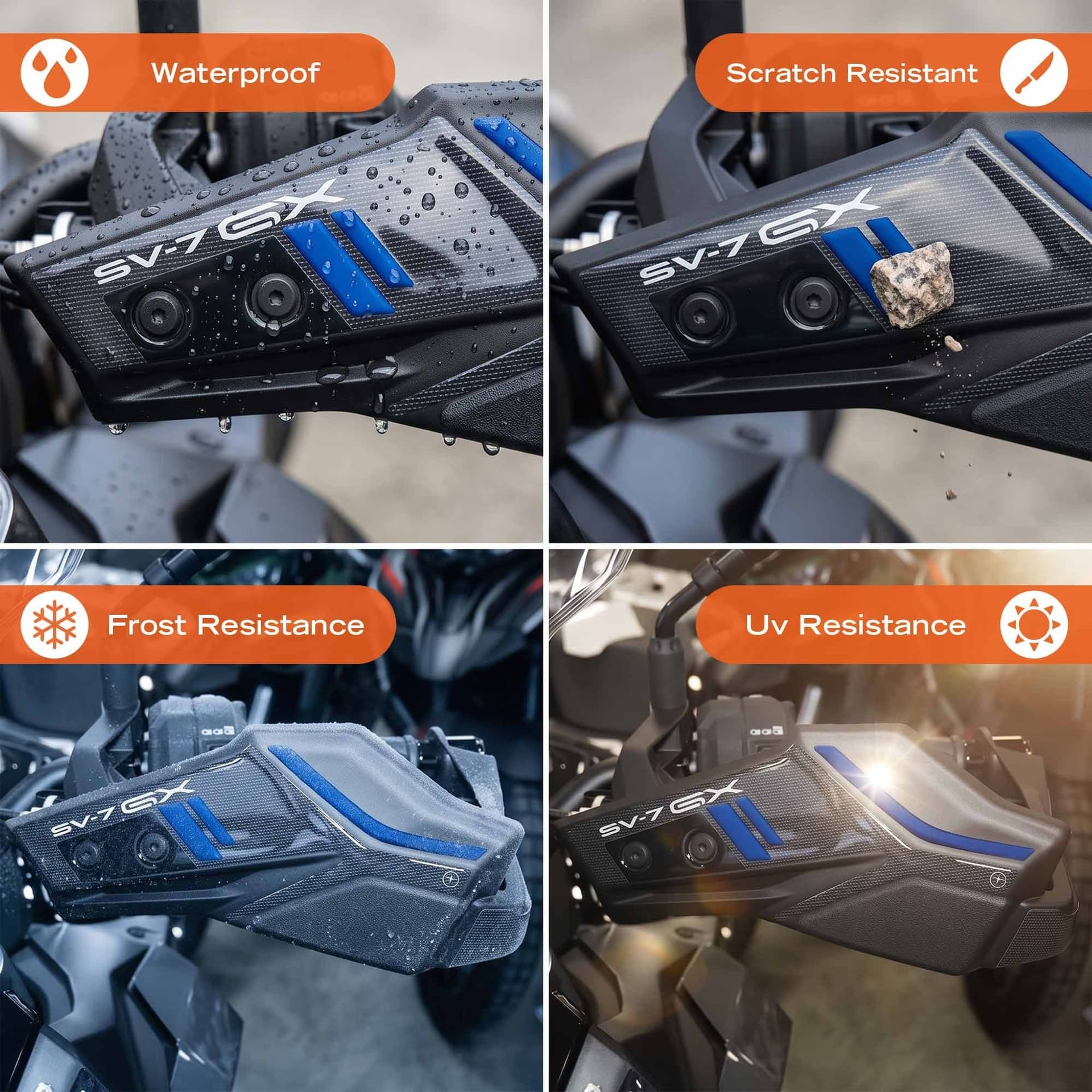 Adesivi 3D Protezioni Paramani moto compatibile con Suzuki SV-7 GX 2026 - 3