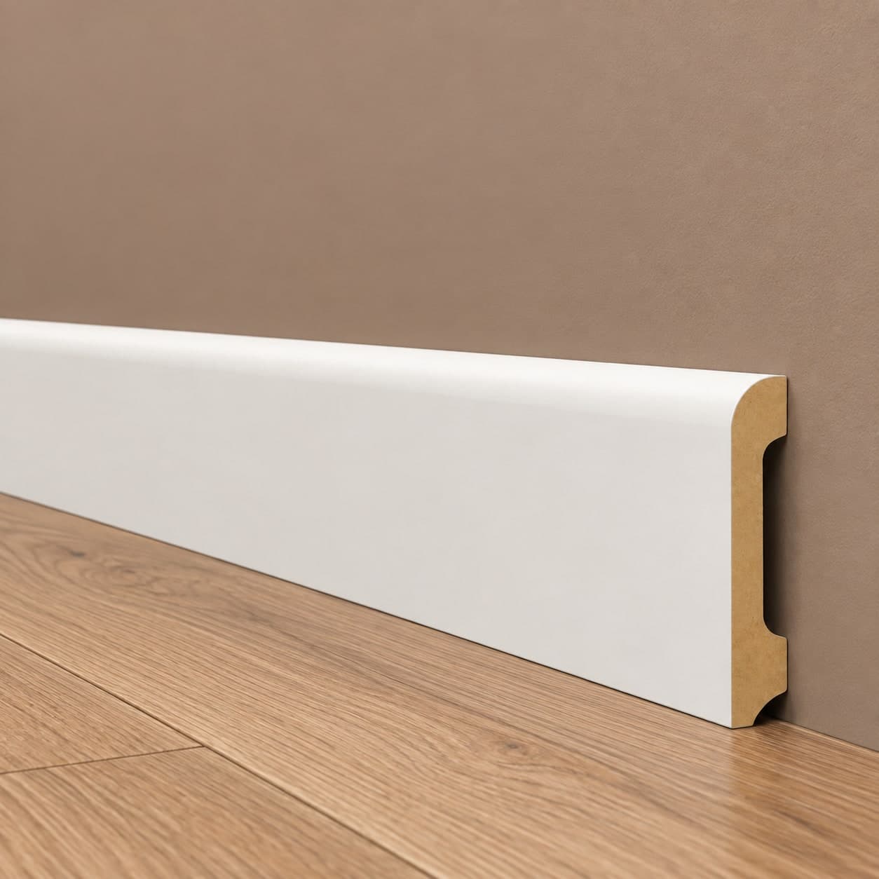 pacco da 132 ML di Battiscopa BC in POLIMERI EqualWood HI-TEC 80x15mm - BIANCO - 3