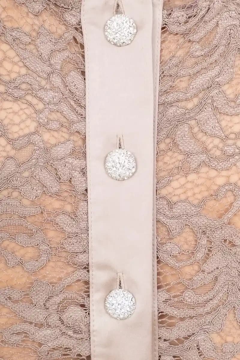 Top pizzo con bottoni gioiello | NO-NA' - 2