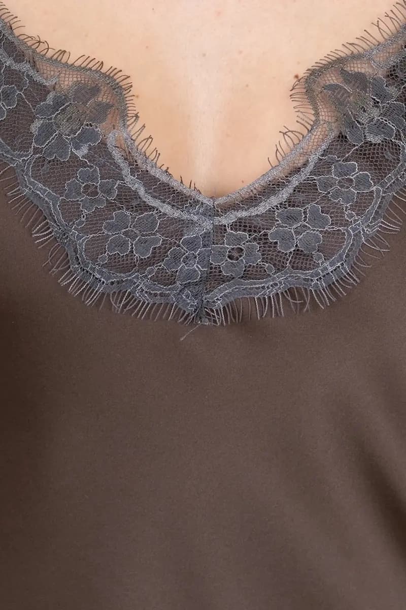 Top lungo con bordo pizzo | NO-NA' - 2