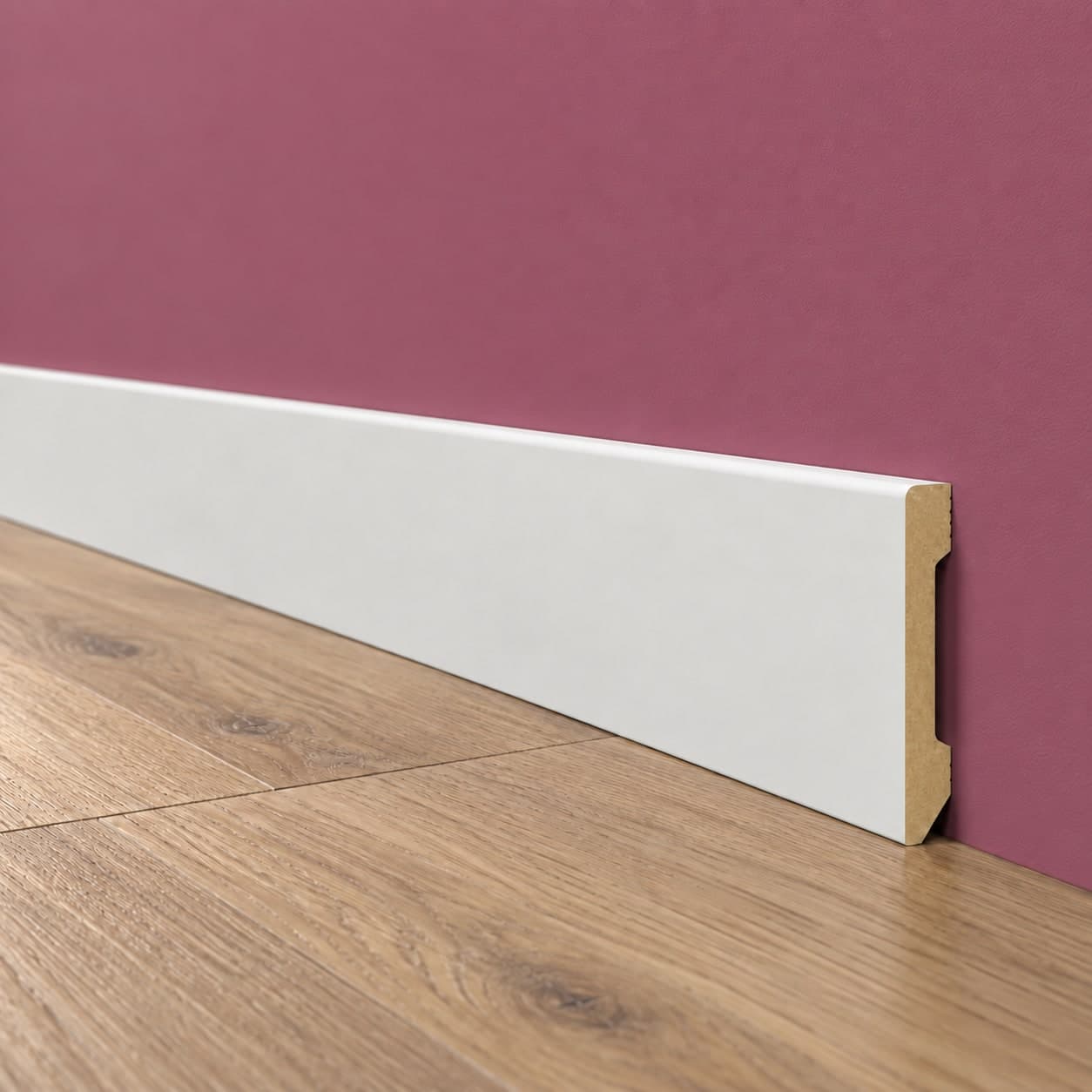Battiscopa DRITTO in POLIMERI EqualWood HI-TEC 80x15mm - BIANCO (prezzo al metro) - 6