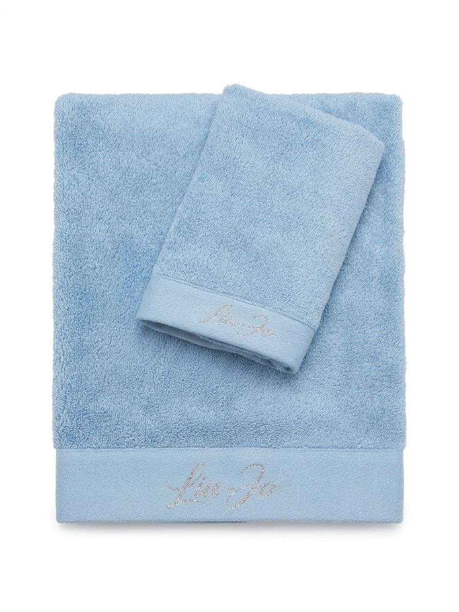 Asciugamani Lurex Liu Jo Art. LB0069 Coppia Viso + Bidet in Spugna di Puro Cotone - 5