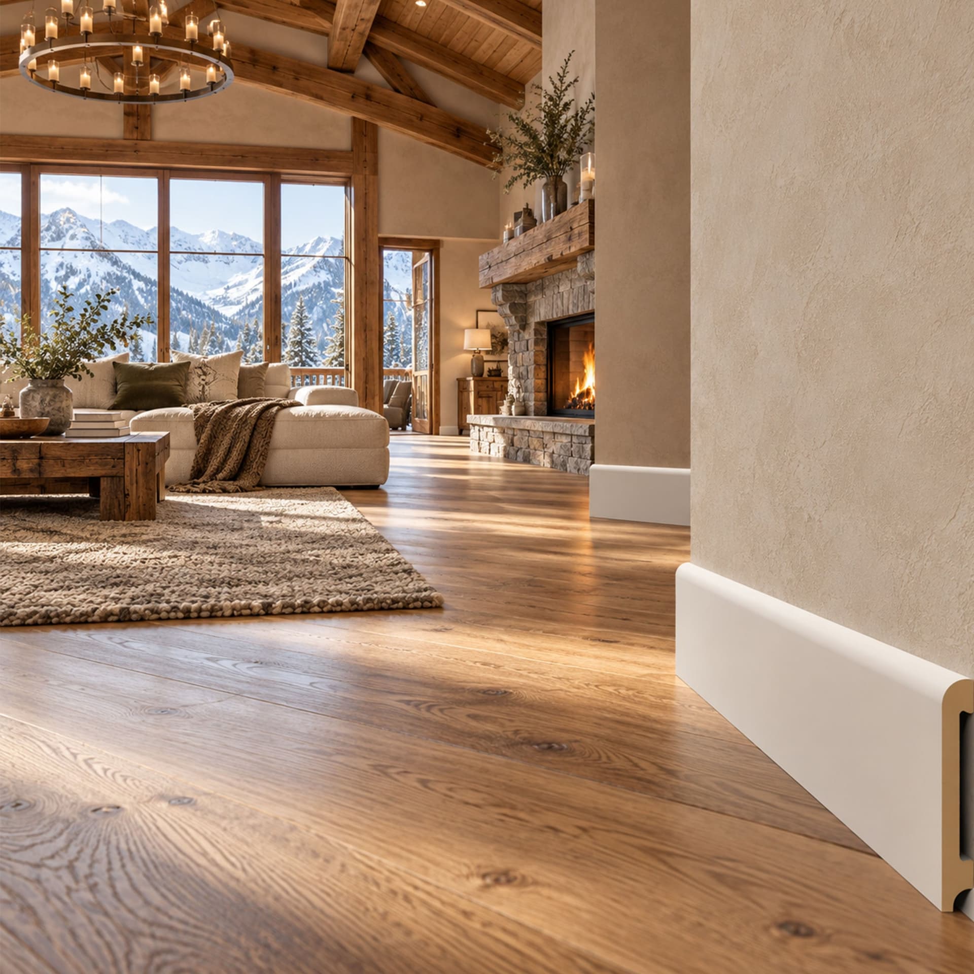 pacco da 152 ML di Battiscopa BC in POLIMERI EqualWood HI-TEC 100x15mm - BIANCO - 2