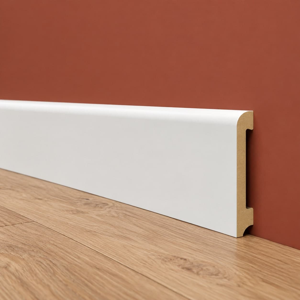 pacco da 152 ML di Battiscopa BC in POLIMERI EqualWood HI-TEC 100x15mm - BIANCO - 3