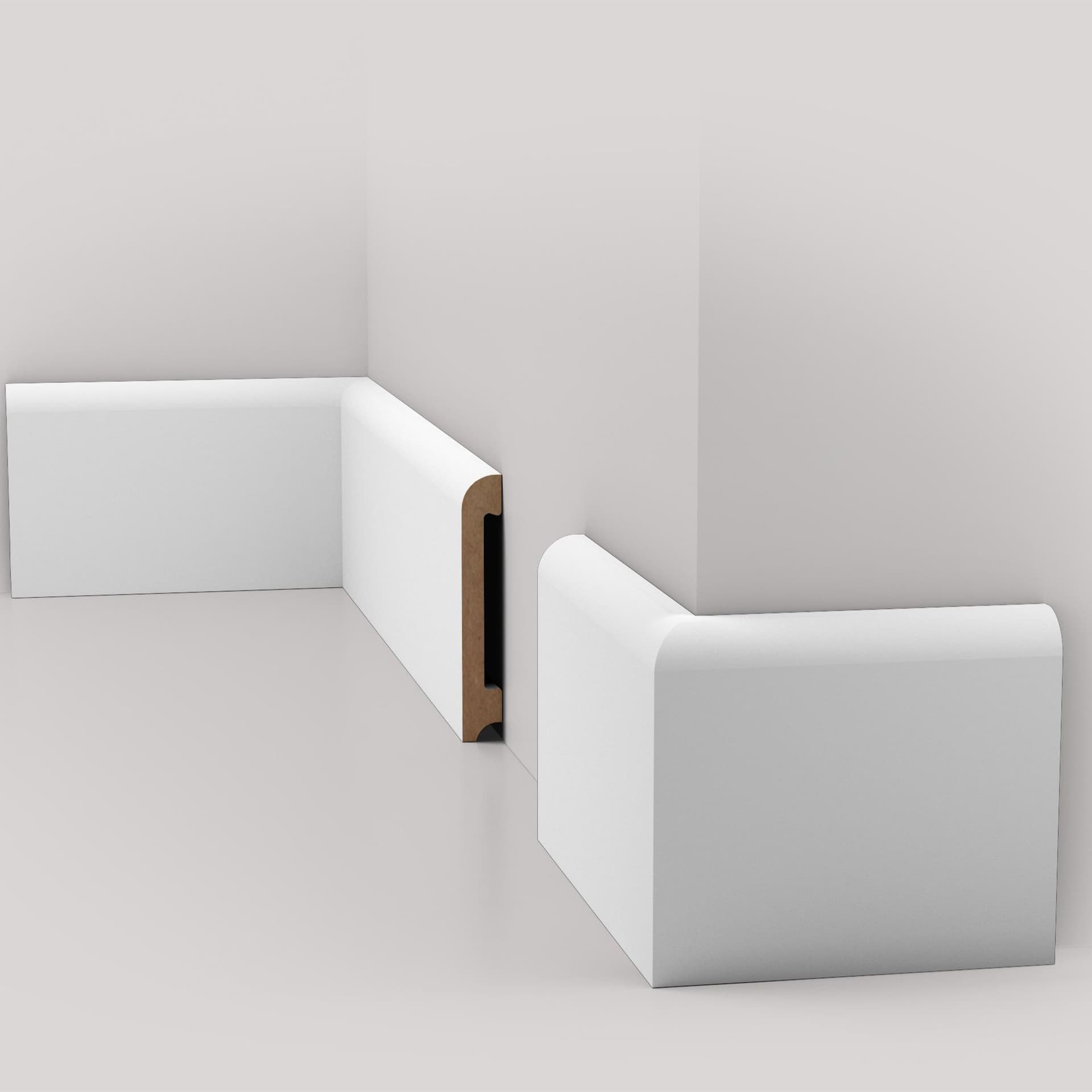 pacco da 152 ML di Battiscopa BC in POLIMERI EqualWood HI-TEC 100x15mm - BIANCO - 4