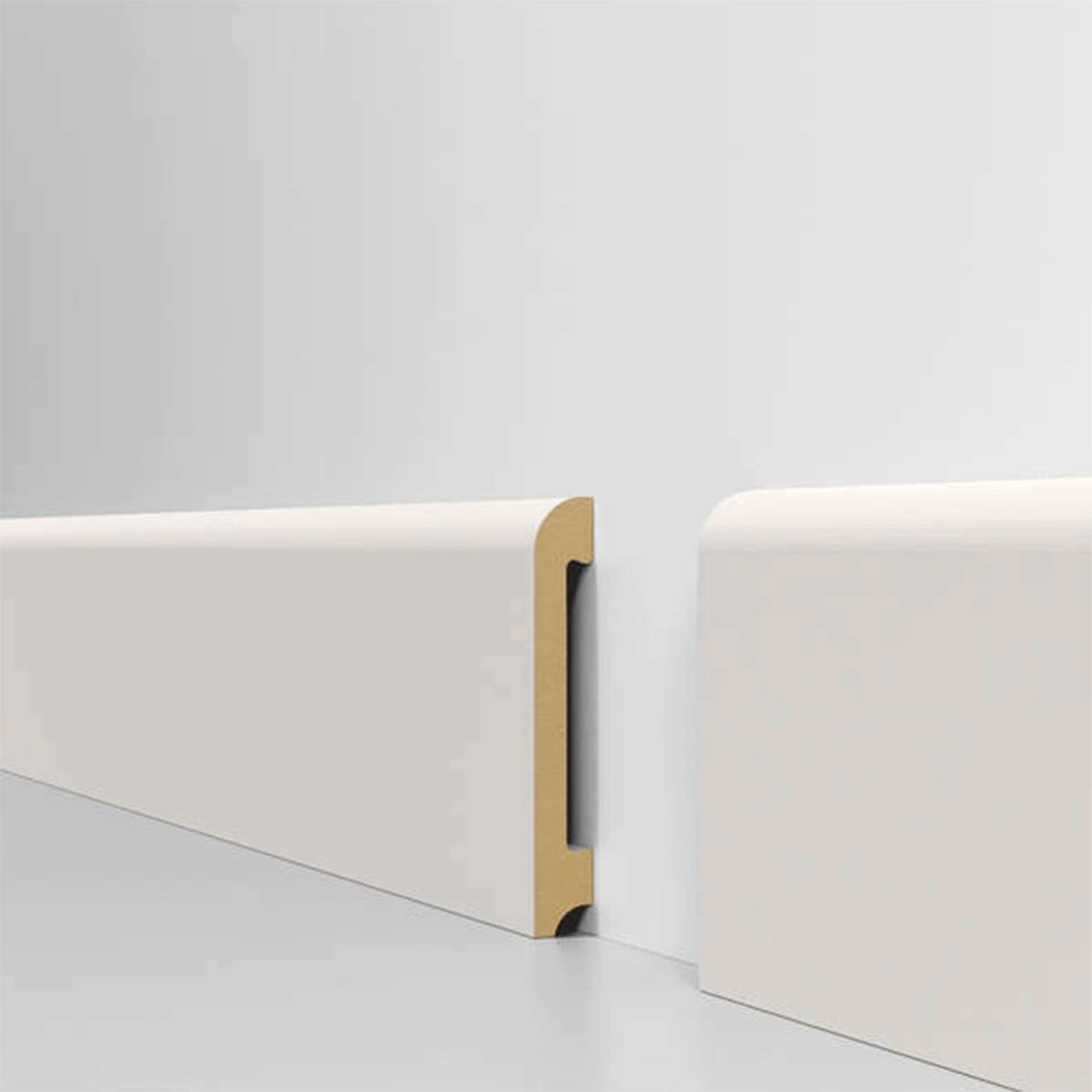 pacco da 152 ML di Battiscopa BC in POLIMERI EqualWood HI-TEC 100x15mm - BIANCO - 6