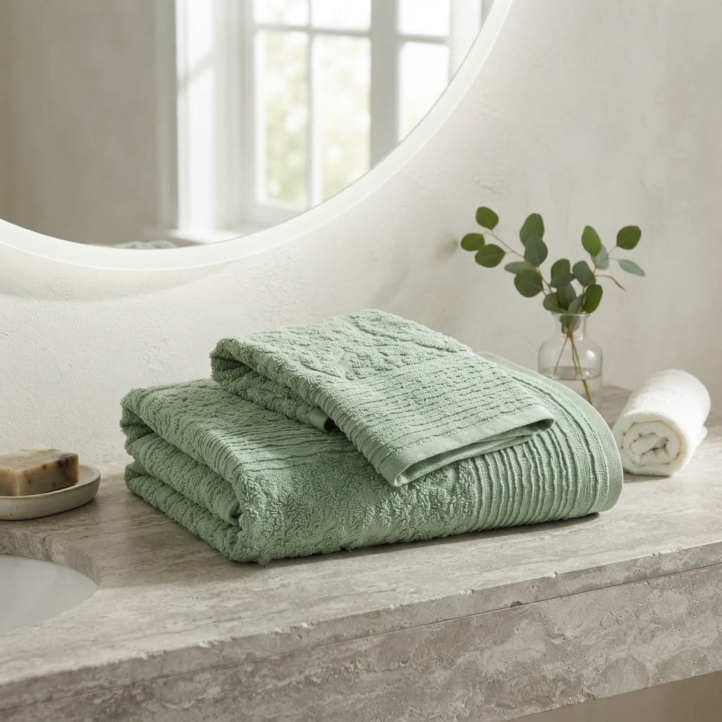 Set Asciugamani 1+1 Papalina AS0187 in Spugna Jacquard 100% Cotone - 2