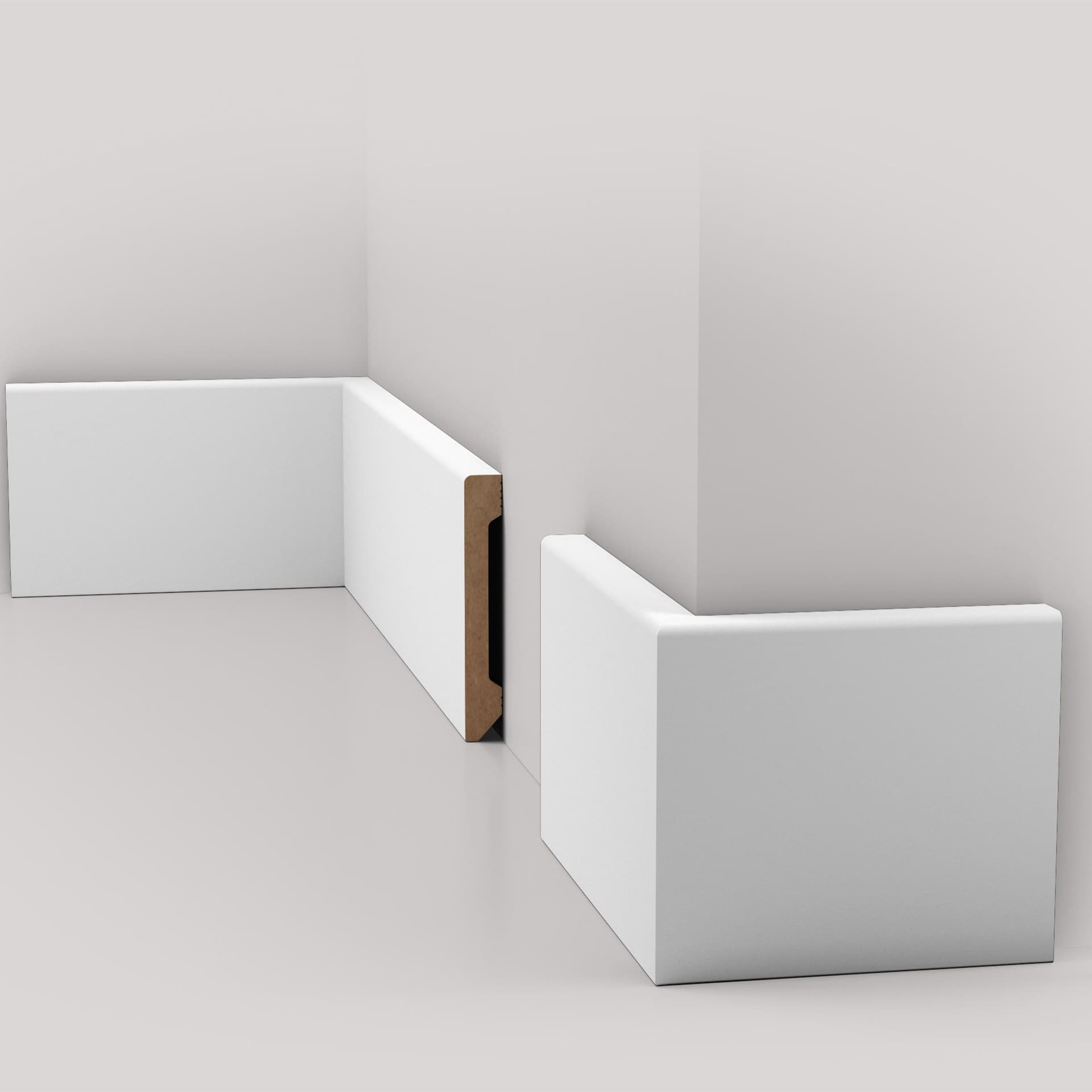 Battiscopa DRITTO in POLIMERI EqualWood HI-TEC 100x14mm - BIANCO (prezzo al metro) - 4