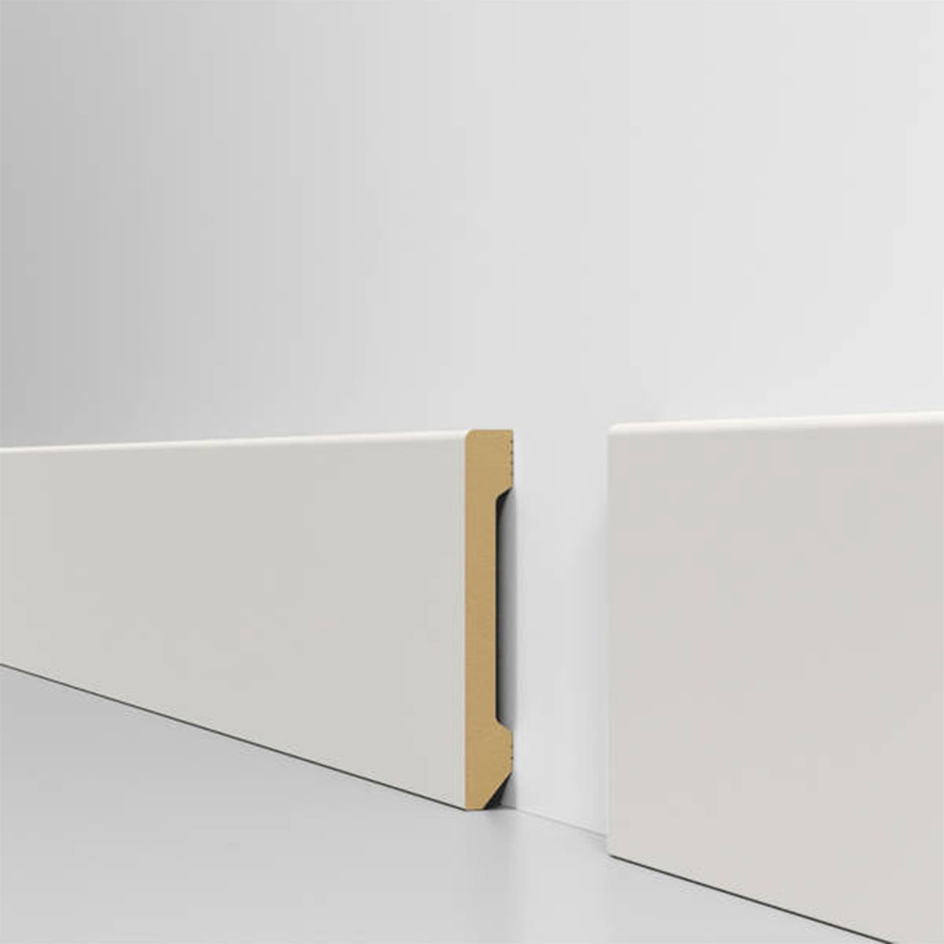 Battiscopa DRITTO in POLIMERI EqualWood HI-TEC 100x14mm - BIANCO (prezzo al metro) - 6
