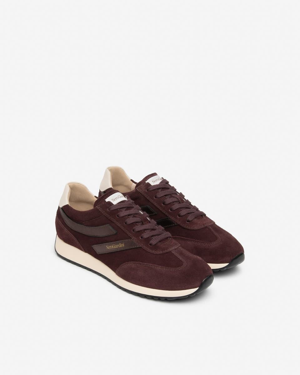 Nero Giardini sneakers da donna in pelle scamosciata e pelle bordo' I617321D613 - 2