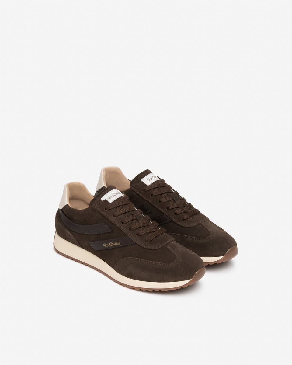 Nero Giardini sneakers da donna in pelle scamosciata e pelle testa di moro I617321D300 - 2