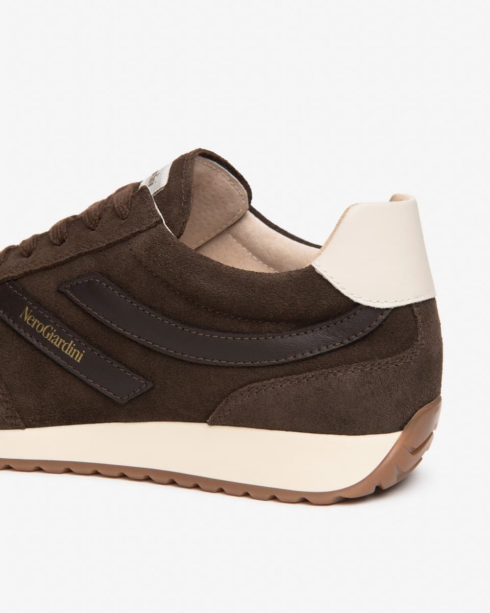 Nero Giardini sneakers da donna in pelle scamosciata e pelle testa di moro I617321D300 - 3